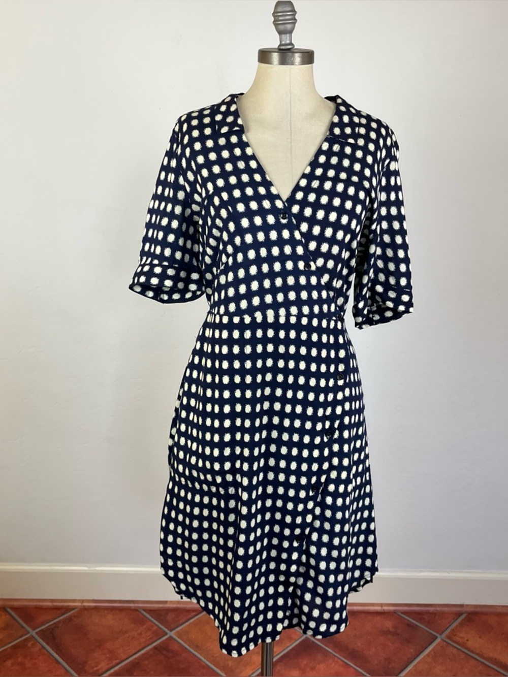 Anthropologie 11-1-TYLHO Polka Dot Tie Back Dress